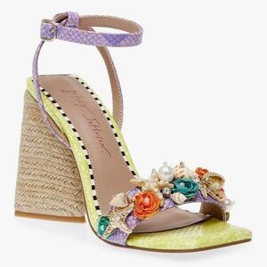 Betsey Johnson Multicolor Embellished Sandals